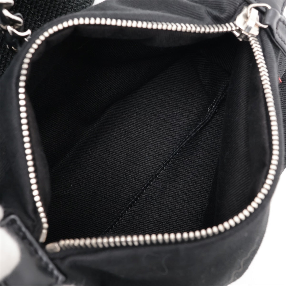 Chanel V Stitch  X Canvas Tote Bag Black Silver G  11th