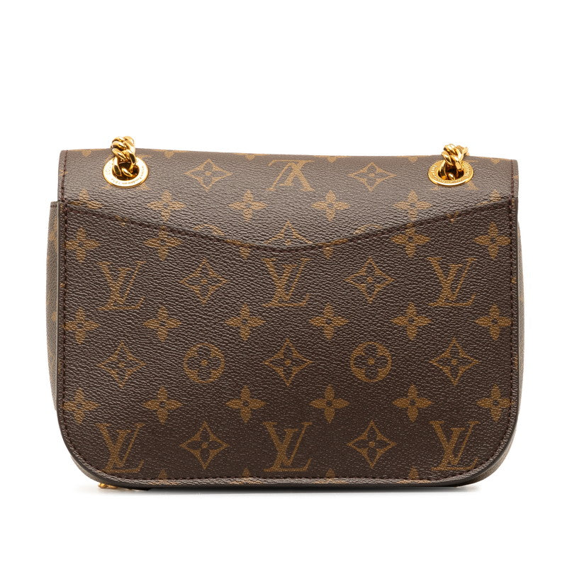 Louis Vuitton Monogram Patch Chain Shoulder Bag M45592 Brown PVC Leather  Louis Vuitton