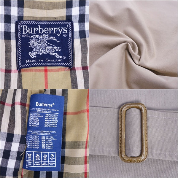 Vint Burberry s Coat Britain-made Stainless Colour Coat Burberry Coat Cotton Coat Out  M Equivalent Beige  Livestock