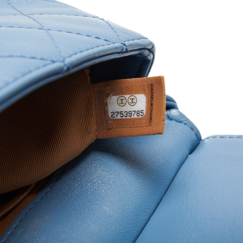 CHANEL 【CHANEL】 Mini Traverse Roundflip Chain Shoulder  Blue (Gen Gold ) Shoulder Bag Miniature Shoulder Bag  Bag Hybrid 【 Ship】 Acoustic Online