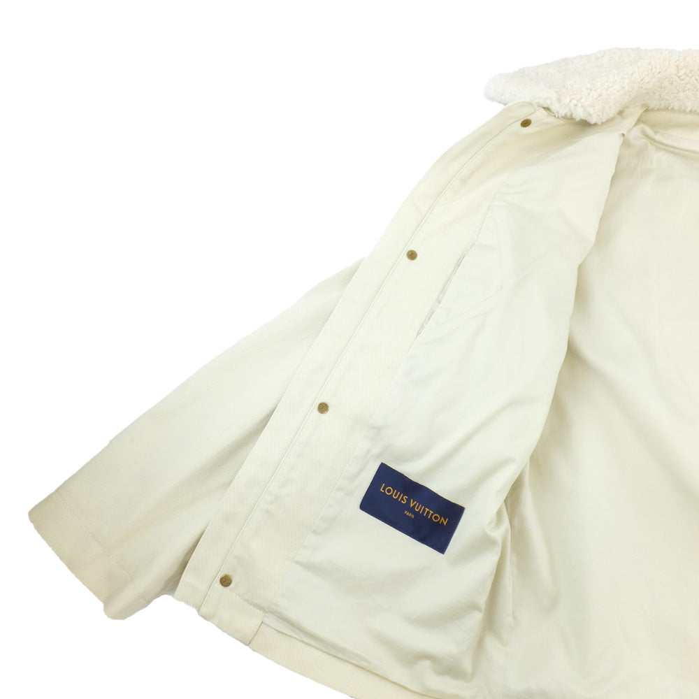 Louis Vuitton Monogram Boaden Jacket Size 46 Ivory Beige Logo Fashion RM231Q TZ0 HO5W Apparel  Dress