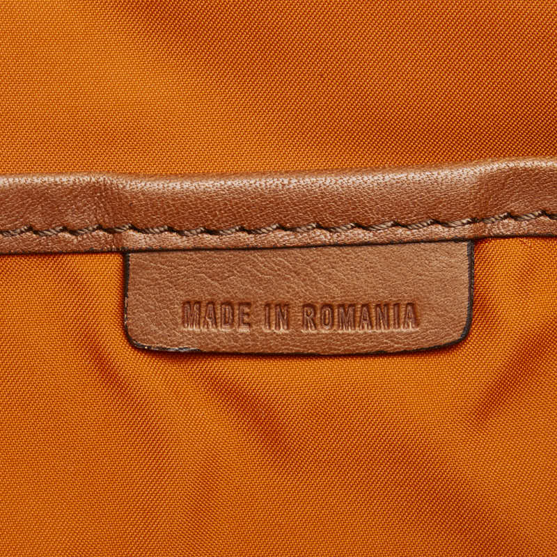 Burberry Check Handbag Tote Bag Brown Multicolor Canvas Leather  BURBERRY