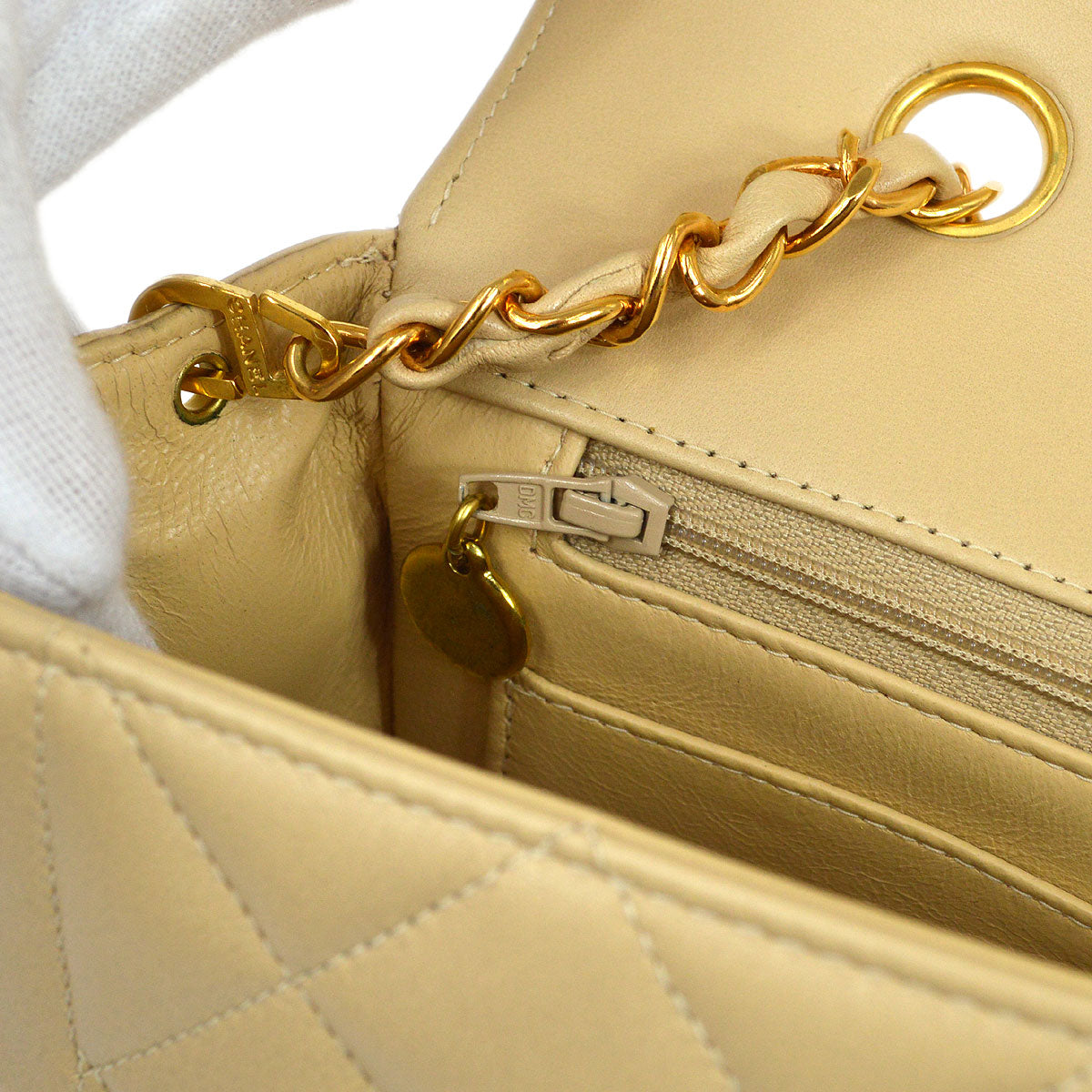 Chanel 1994-1996 Lambskin Small Diana Shoulder Bag