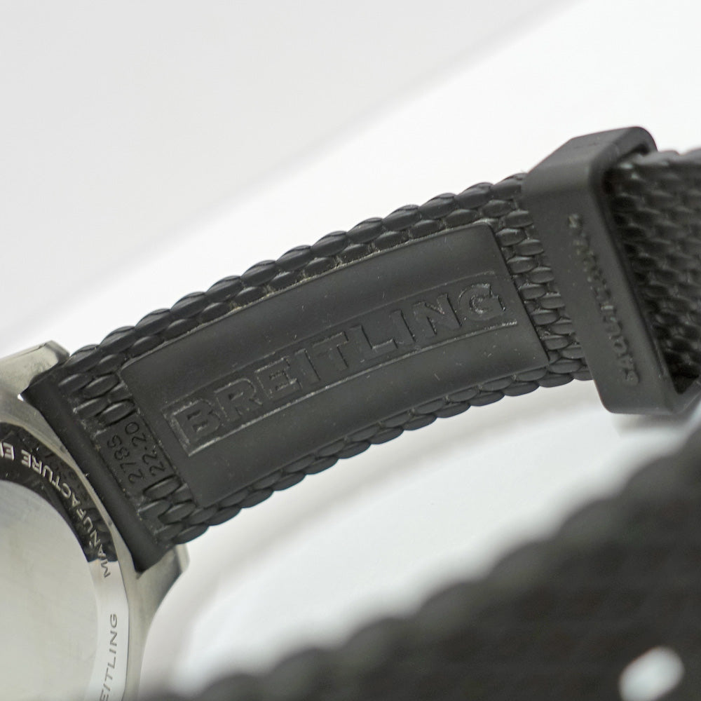 Breitling Super Ocean Automatic 42 A17375 Black SS Laver  Automatic  Watch SS Bracelet