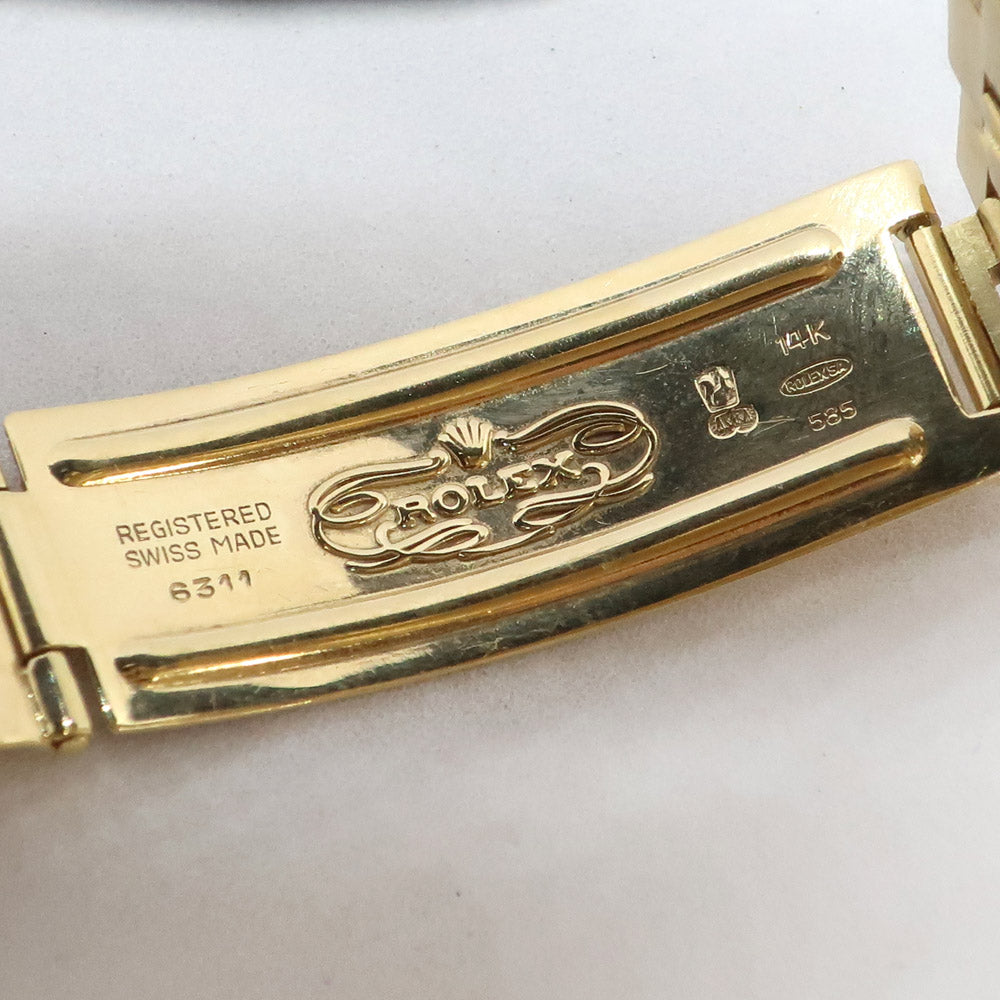 Rolex Oyster Perpetual Date M15037 Black Mirror G  K14YG 96