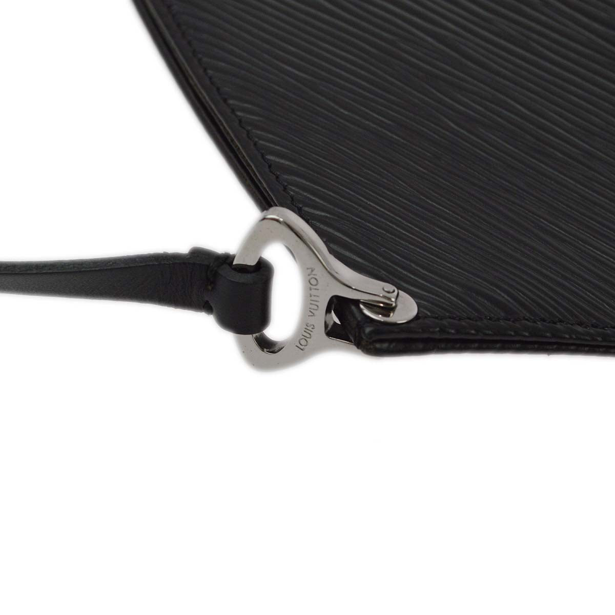 Louis Vuitton 1999 Black Epi Pochette Demi-lune Handbag M52622