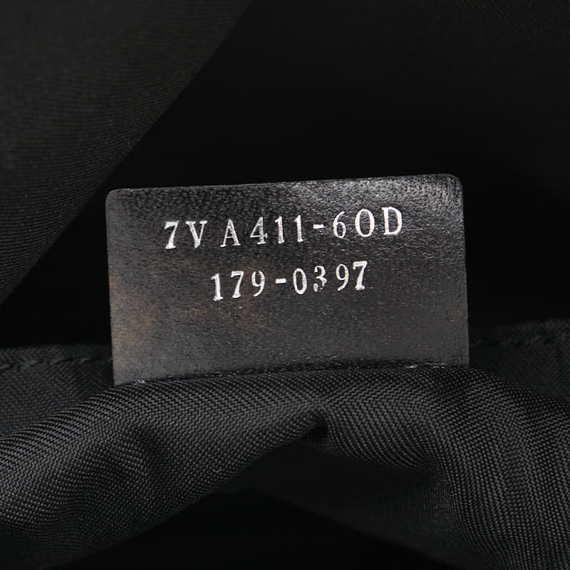 Fendi Monster Ice Logo Fendi Handbag 2WAY 7V11 Black Leather Nylon  Fendi