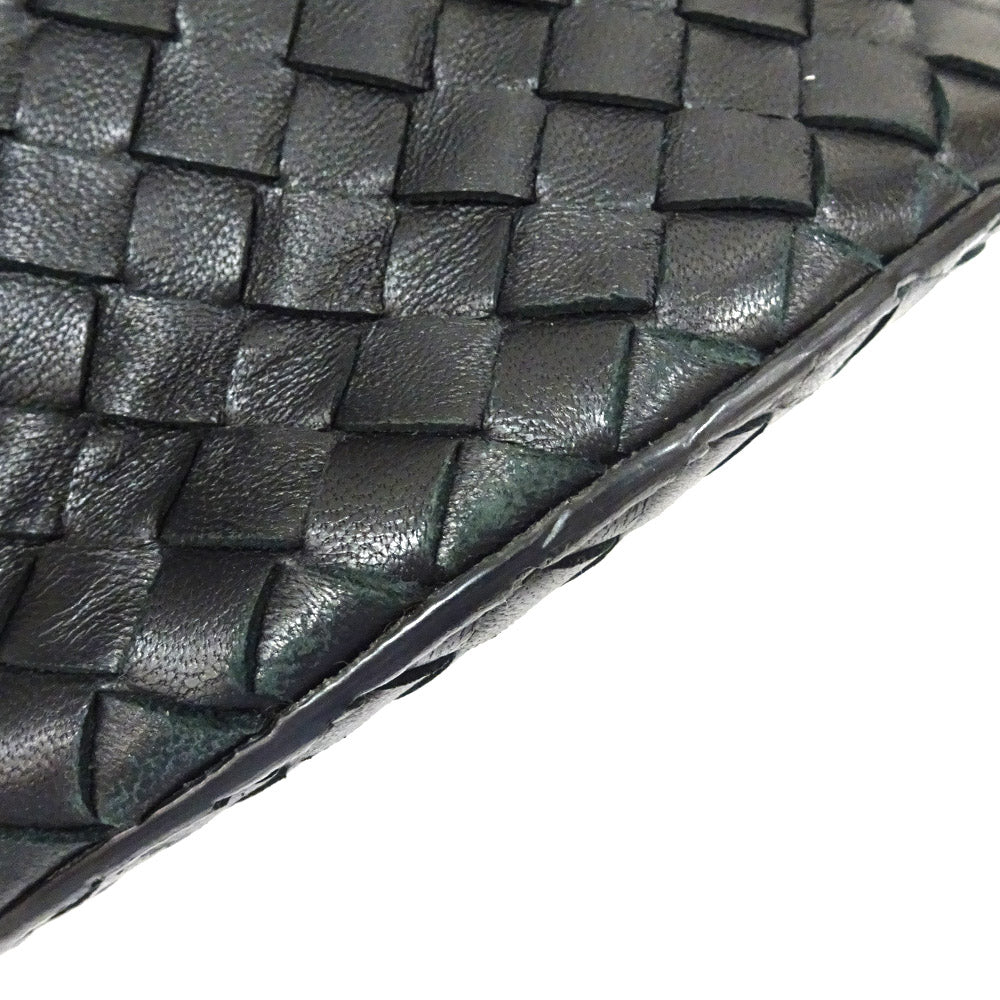BOTTEGA VENETA TAMBURA 535263 Black Shoulder Bag 2WAY Handbag Leather