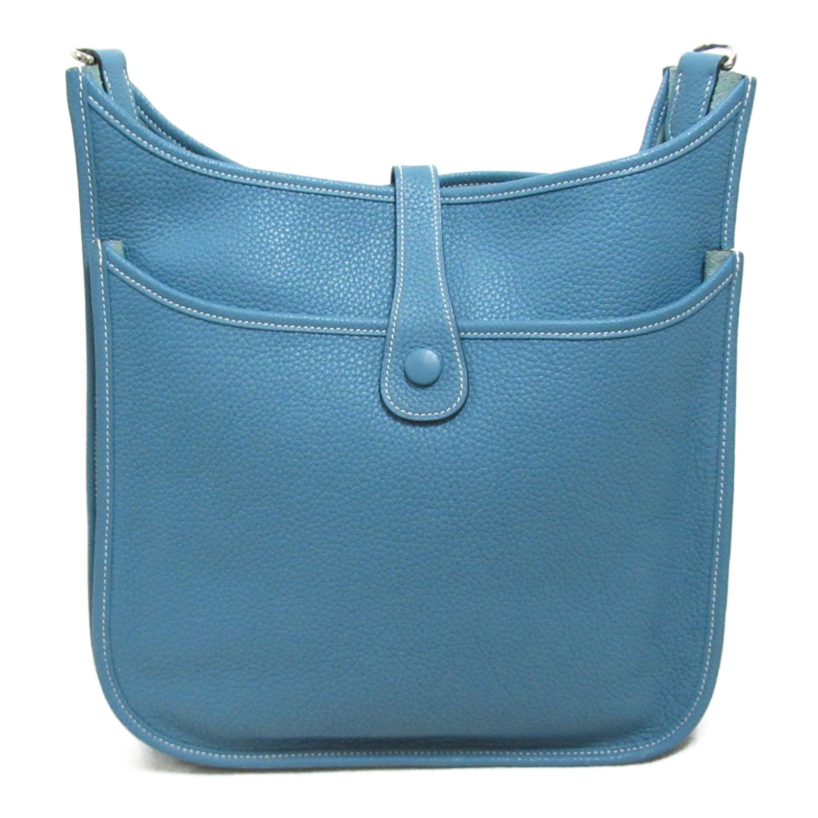Hermes Hermes Evelyn GM Shoulder Bag Shoulder Bag Leather  Clemence  Blue