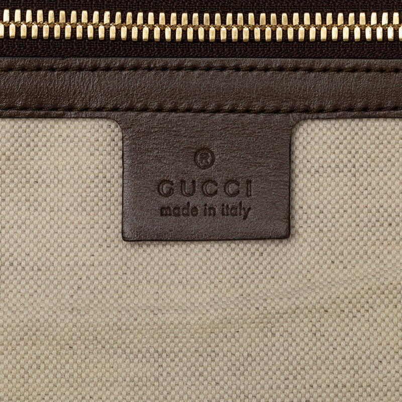 Gucci Check Horsbit Handbag Shoulder Bag 2WAY 621640 Brown Green Leather Wool  Gucci