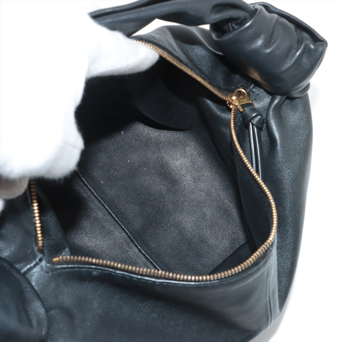 Bottega Veneta Double te Mini Leather Handbag Black