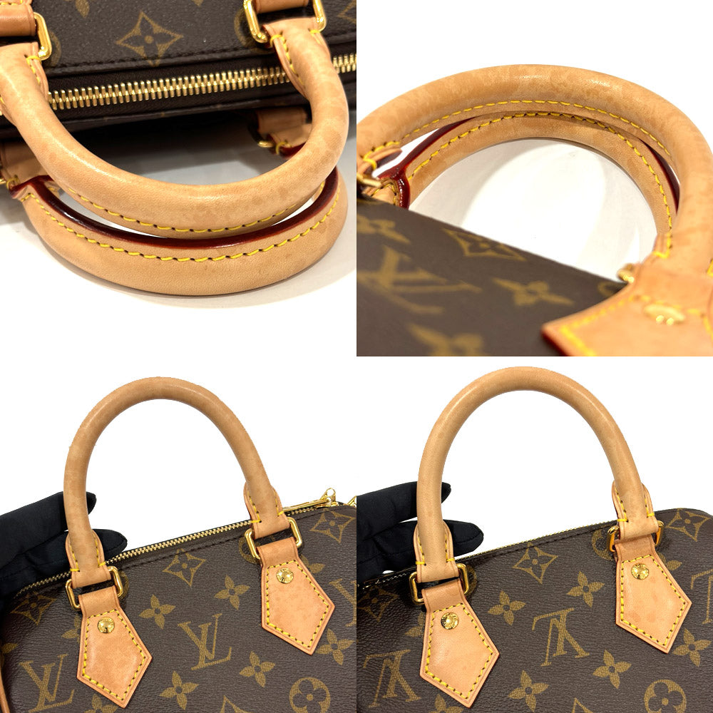 Louis Vuitton Speedy Bandouliere 20 M46594 Monogram Canvas Handbag Shoulder G Gold