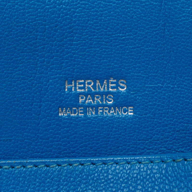 Hermes Zipsiel 34  Shoulder Bag Blueidra  Clemence  Hermes