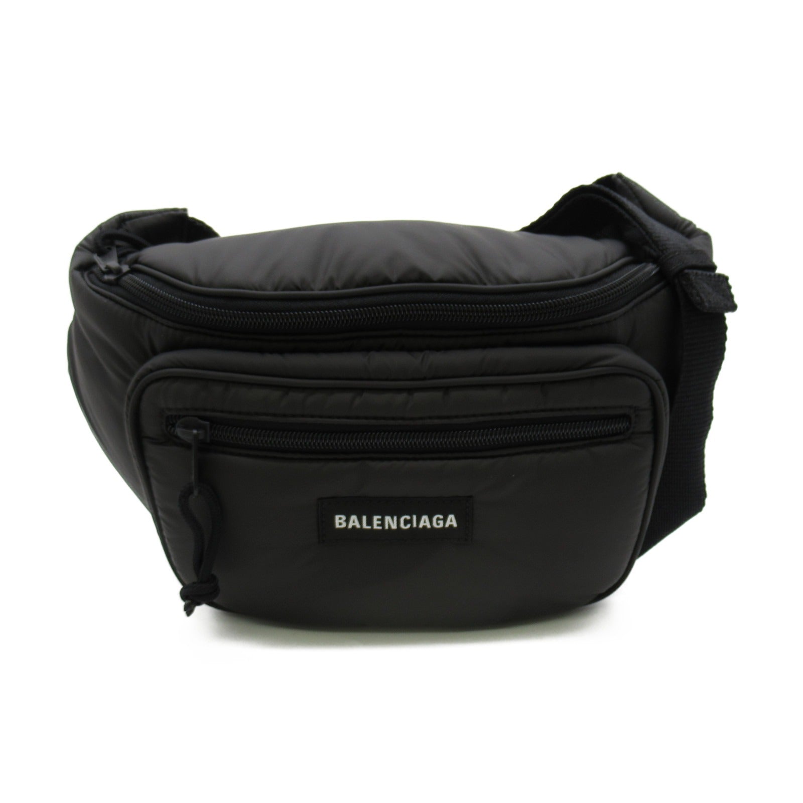 Balancega BALENCIAGA Explorer Belt Bag Waist Bag Polyurethane  Black  4823892AAMA1000