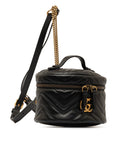 Gucci GG Marmont Backpack Vanity Bag 598594 Black Leather  Gucci