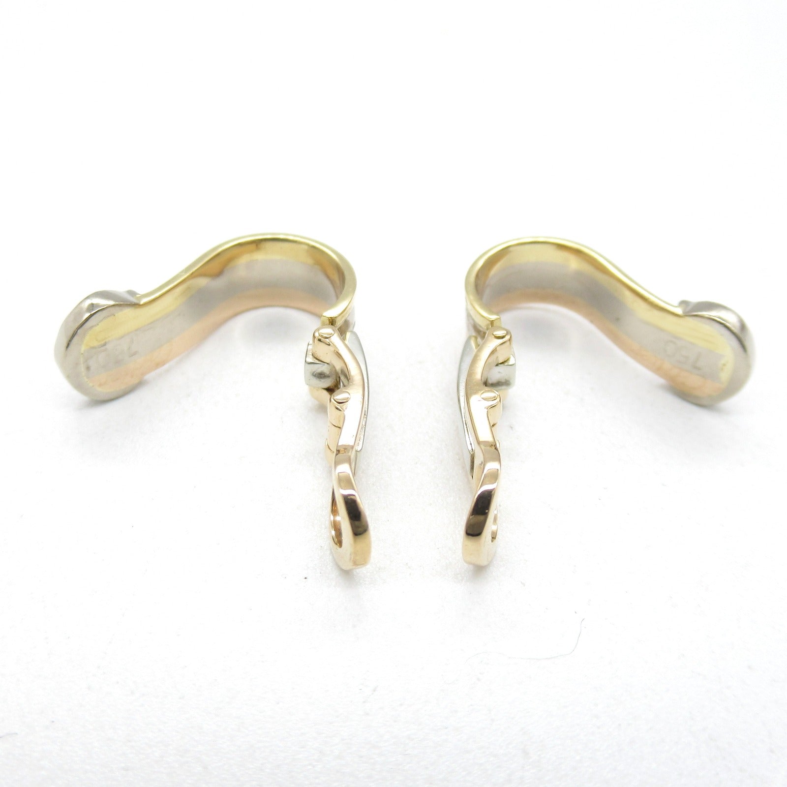 Cartier 2C Diamond Earring Jewelry K18 (Yellow G) K18WG (White G) K18PG (Pink Gold) / Diamond  Clear