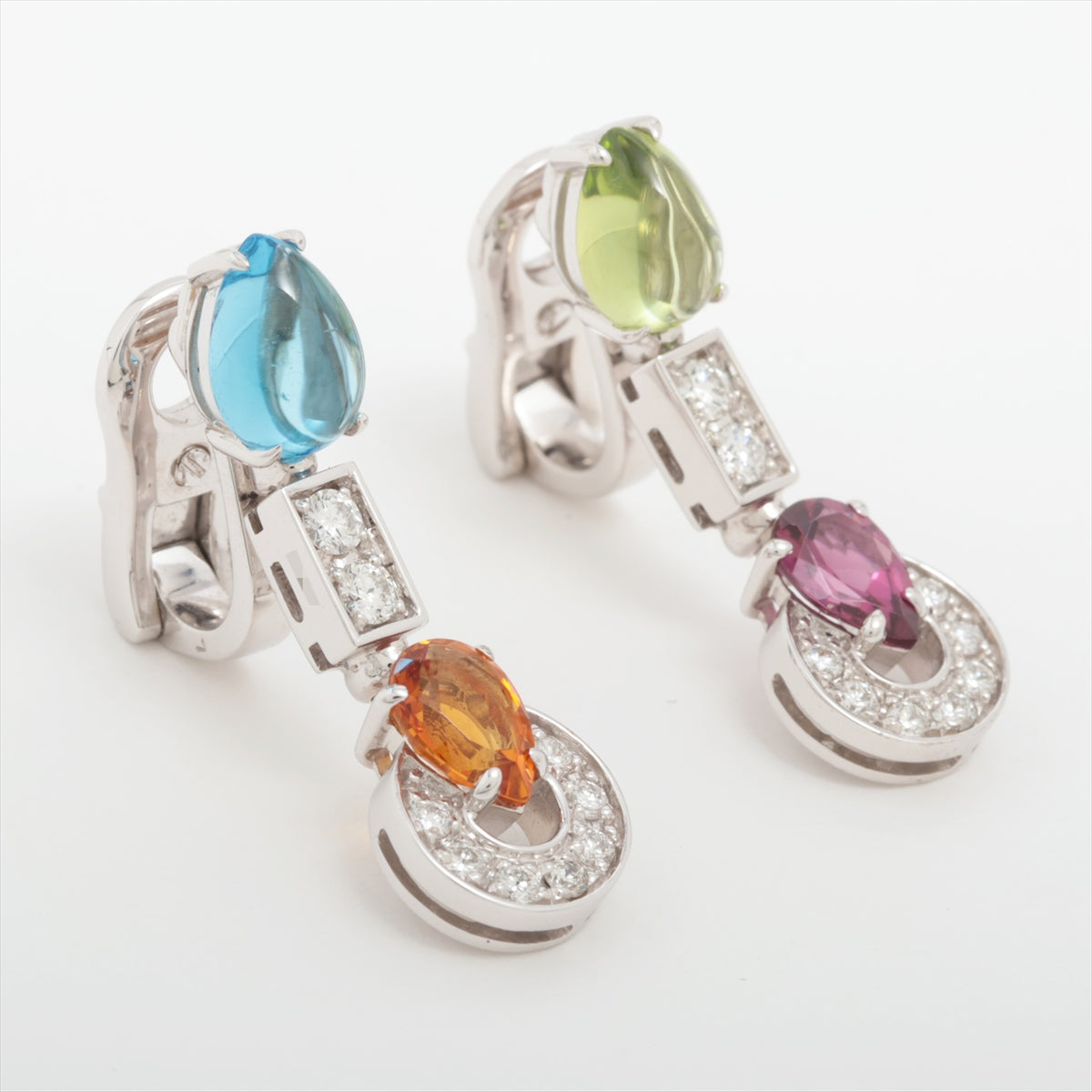 Bulgari Allegra Multicolor Diamond Earring 750 (WG) 11.5g