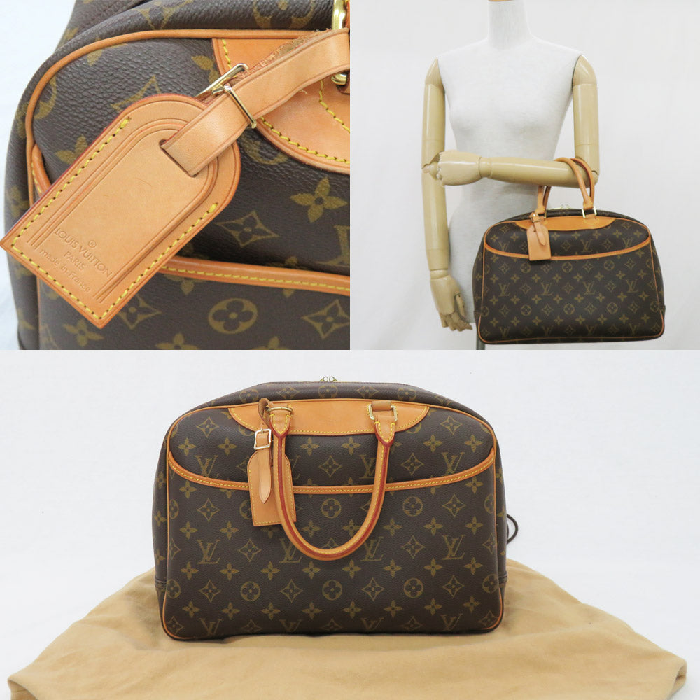 Louis Vuitton M47270 Monogram Handbag Bowling Vanity Brown Leather Monogram Canvas