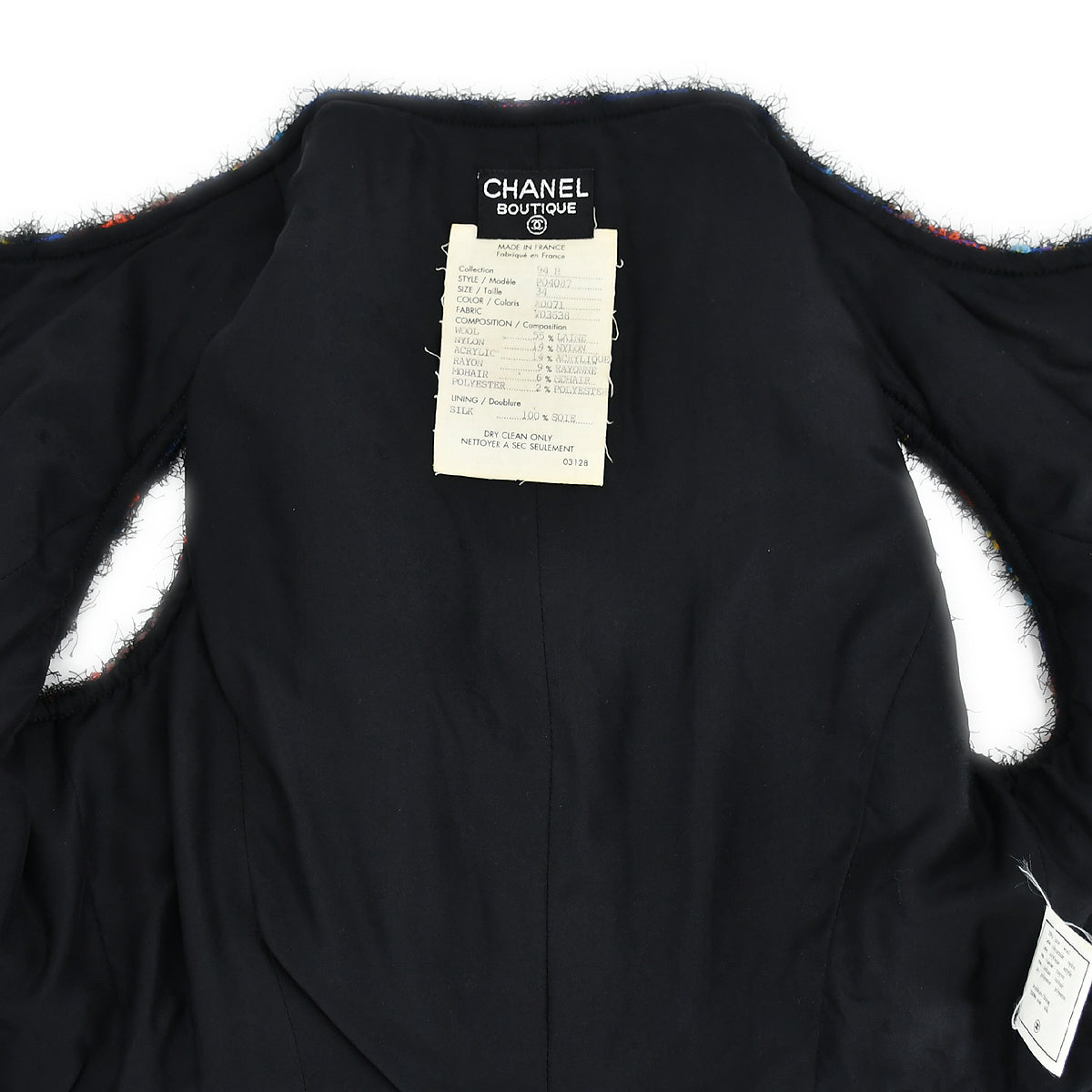 Chanel Ensemble Jacket Tops Black 94H 