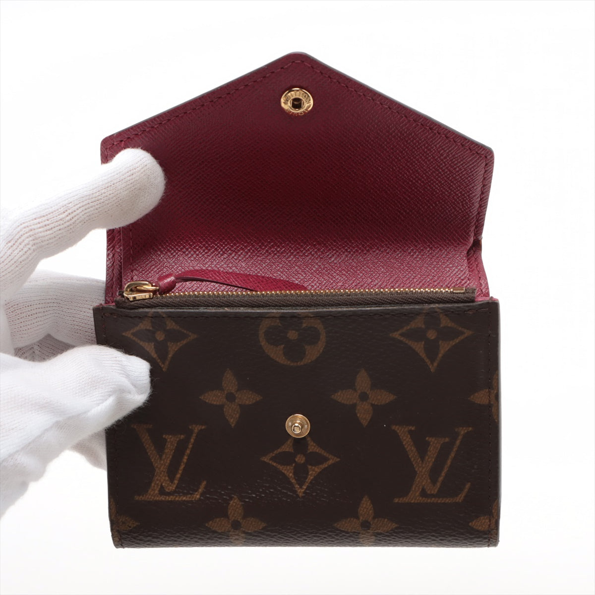 Louis Vuitton Monogram Portfolio Victoria M41938 Fushai Compact Wallet  Luxury
