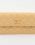 Chanel Matrasse Caviar S Wallet Yellow Gold  Random