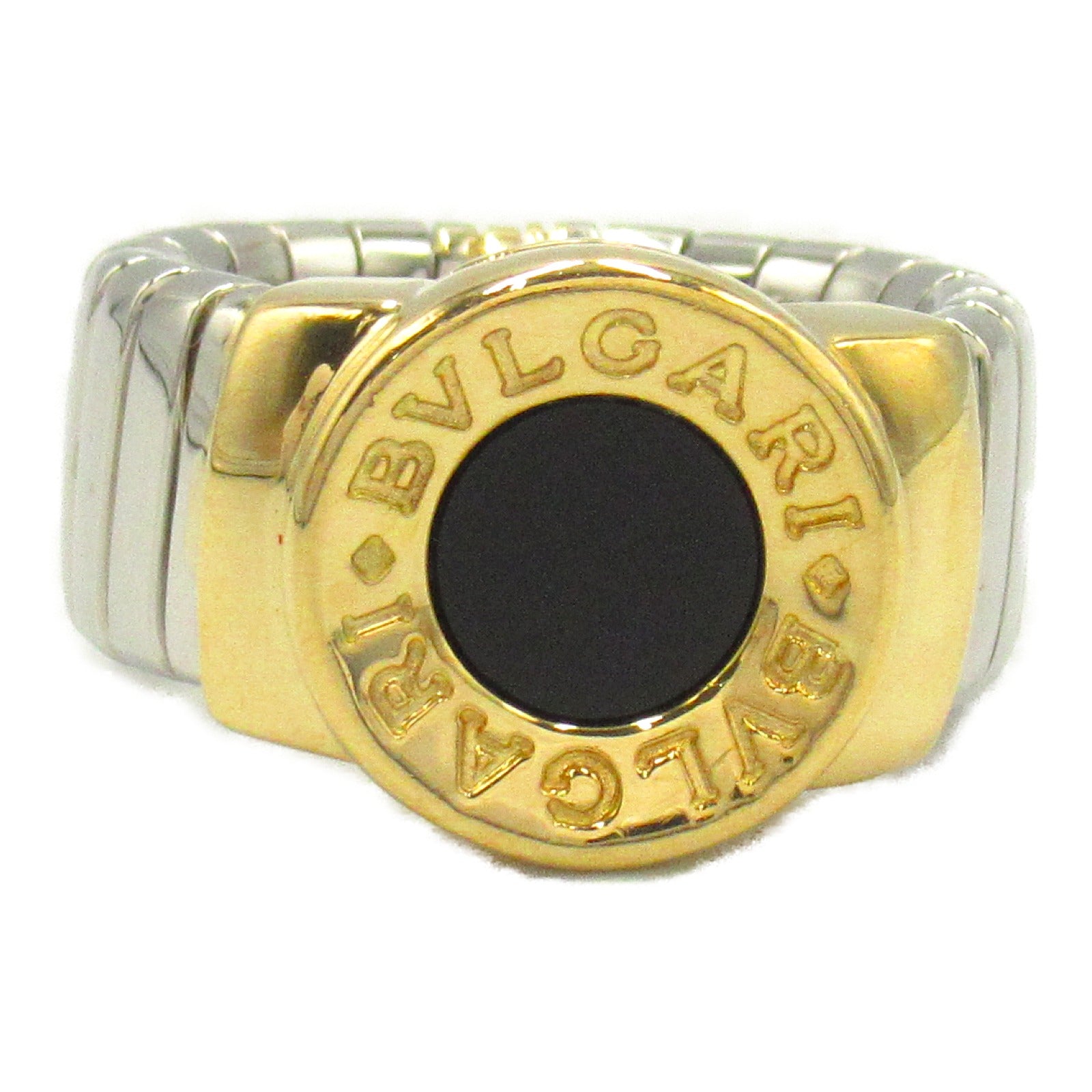 Bulgari BVLGARI n Onyx Ring Ring Ring Ring Jewelry K18 (Yellow G) Onyx   Black