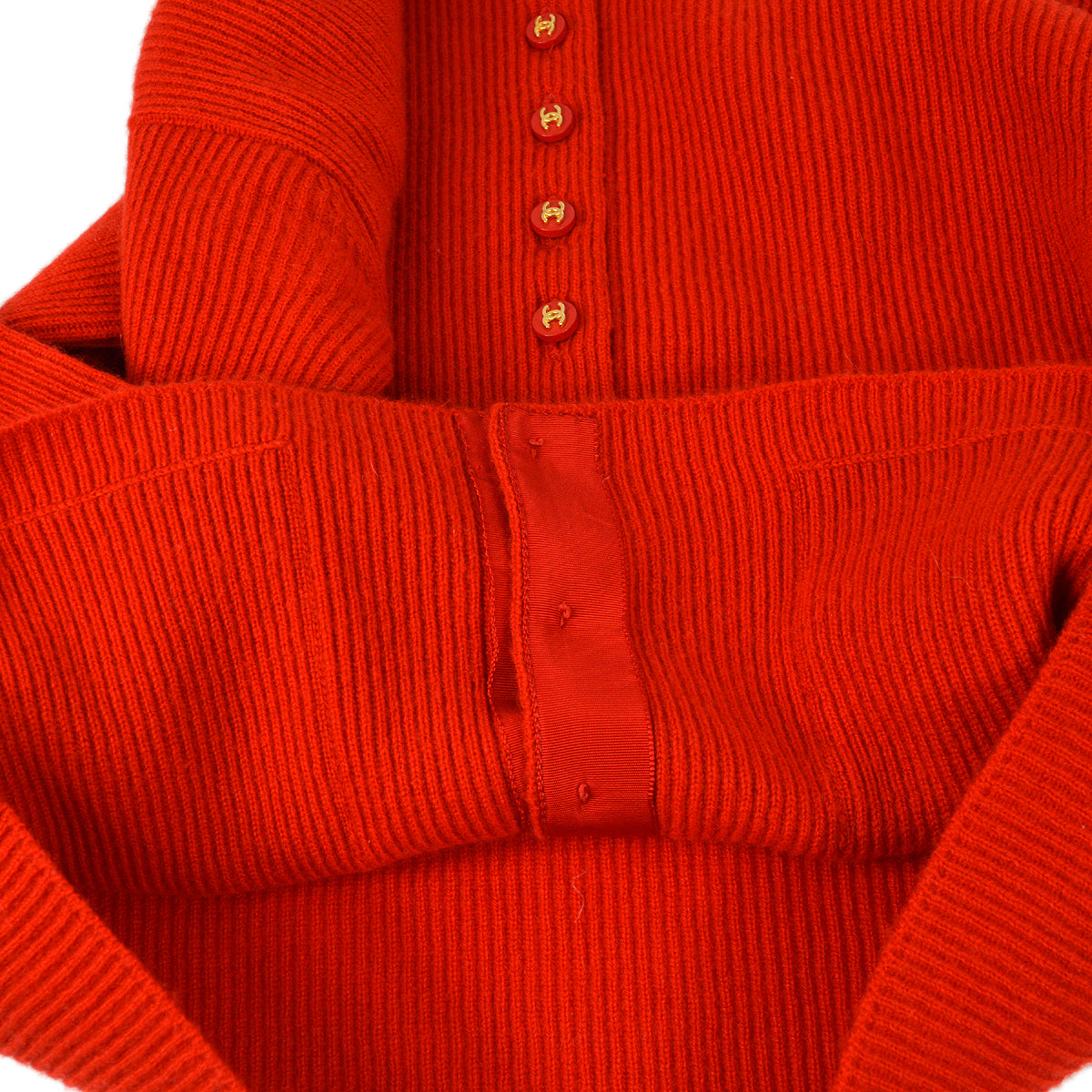 Chanel Fall 1996 ribbed cashmere cardigan set 