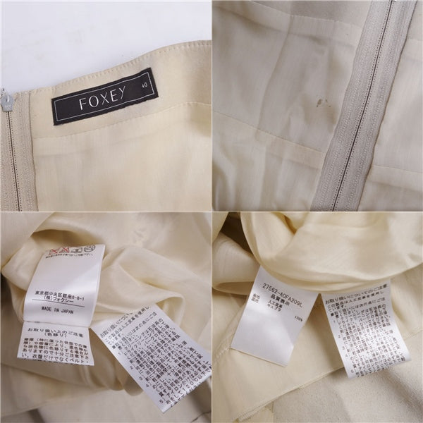 Foxy FOXEY One Earrings  Sleeve Facelift Tops  40 (M Equivalent) Beige  FODEST