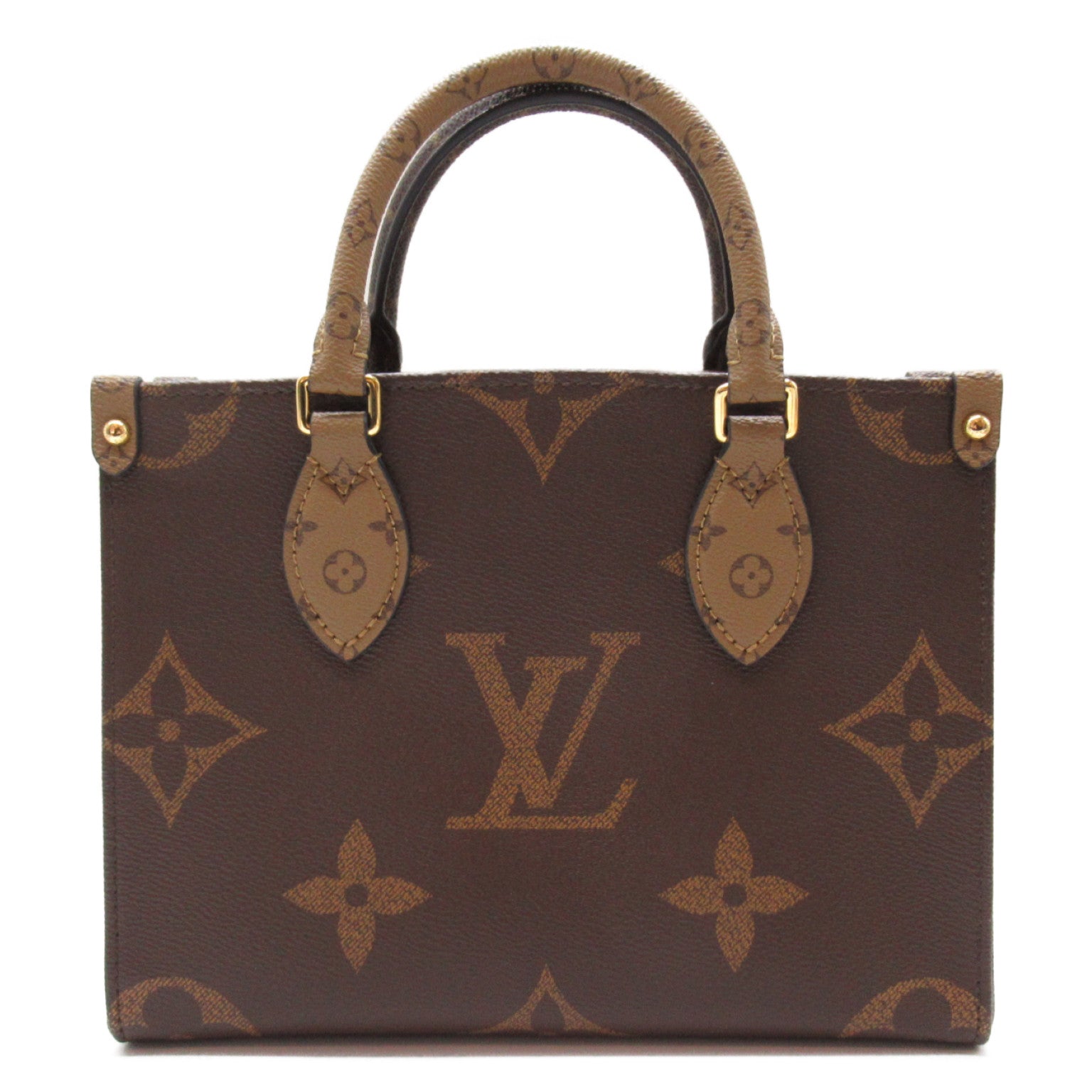 Louis Vuitton Louis Vuitton On The Gor PM Tote Bag PVC Coated Canvas Monogram Giant Reversee  Brown M46373