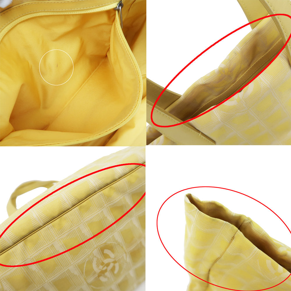Chanel New Loveel Line Toot MM Handbag Yellow Yellow Shoulder