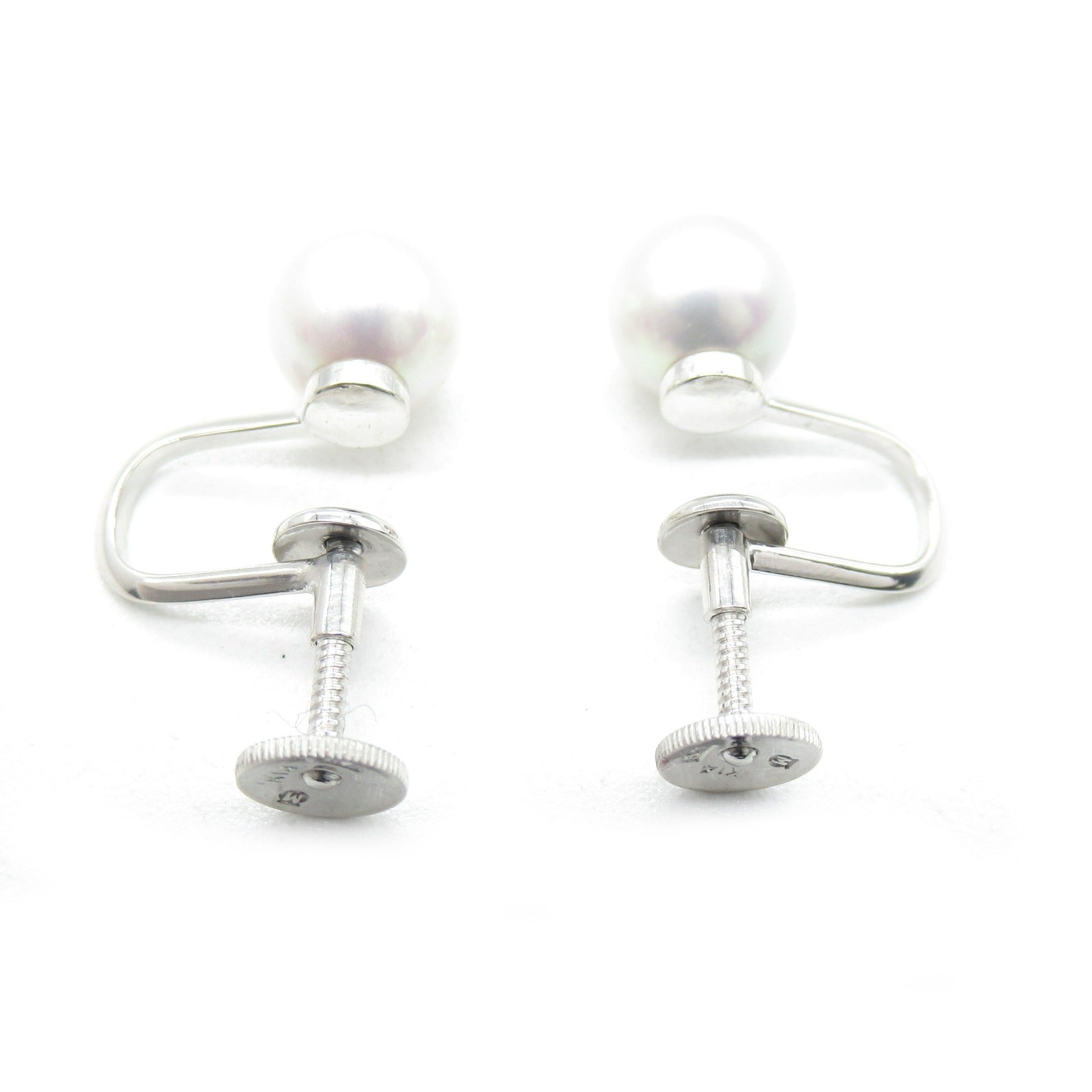 Mikimoto Pearl Earring Jewelry K14WG/Pearl  White