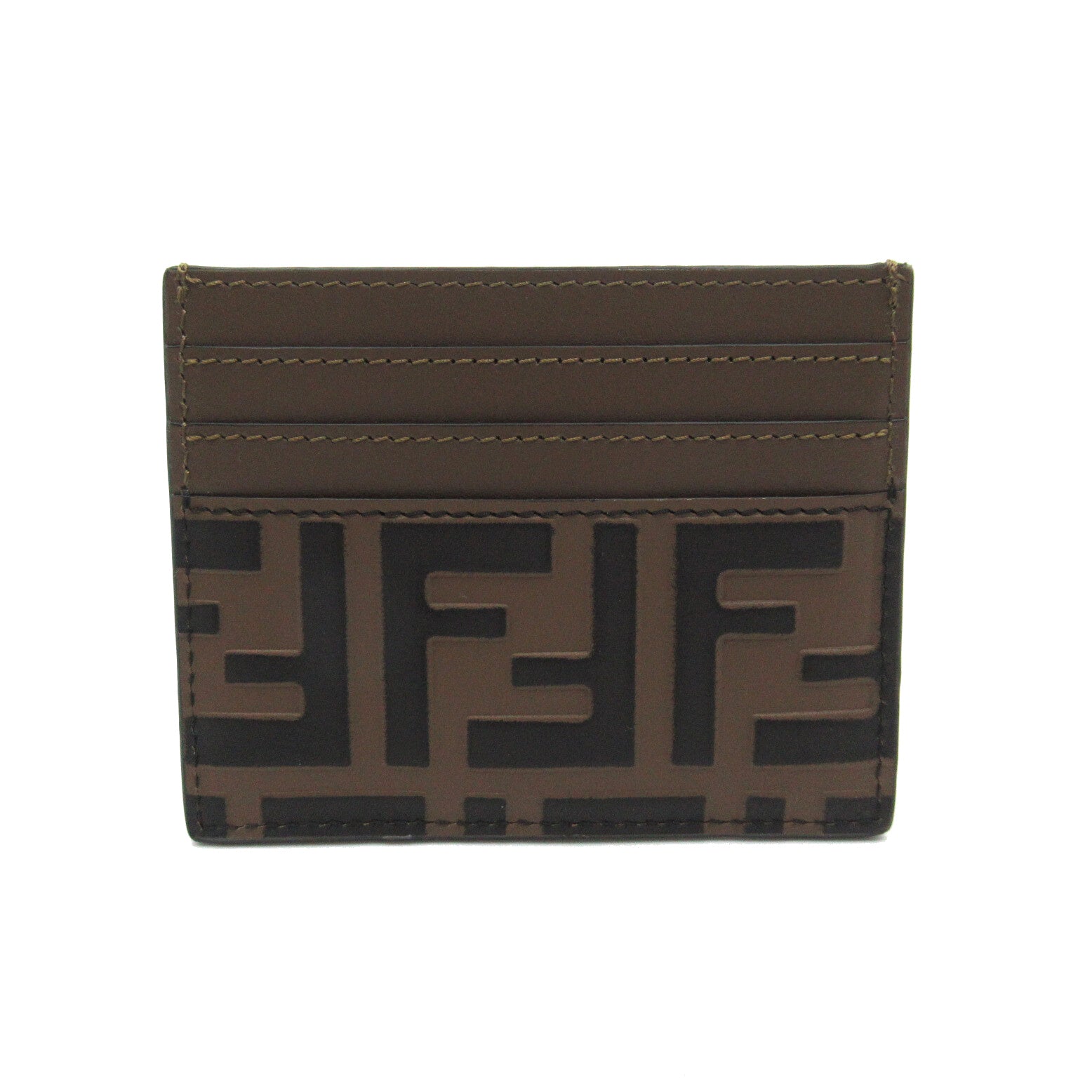 Fendi Fendi Card Case Accessoires  Leather  Brown / Black 8M0445AAFMF13VK