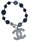 Chanel Bracelet Artificial Pearl Black A11V