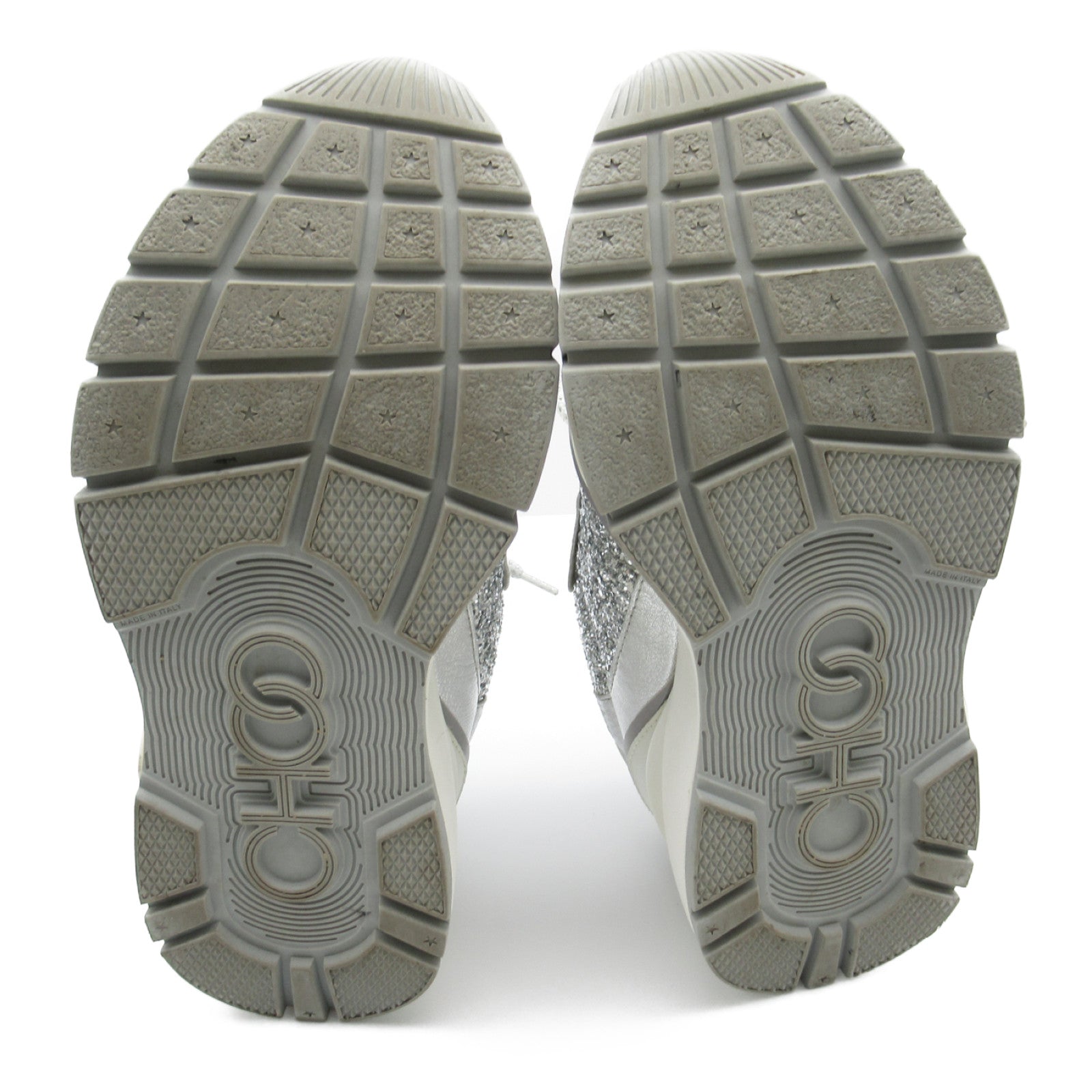 JIMMY CHOO Sneaker Shoes  Leather Women&#39;s Silver