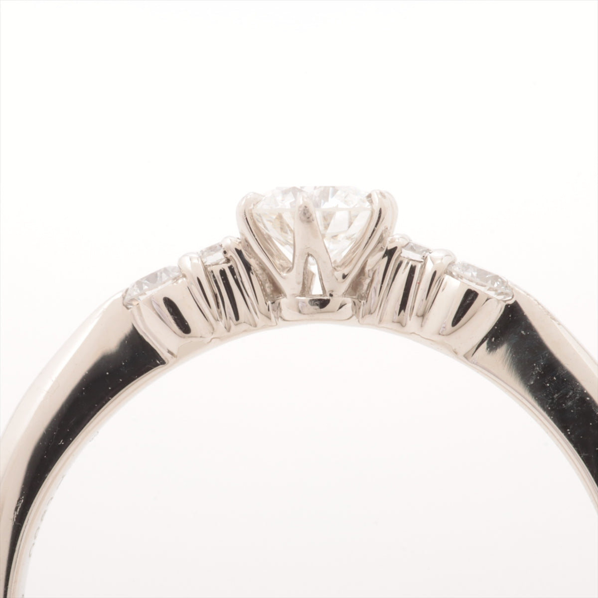 Royal Asher Diamond Ring Pt950 2.6g 0.15 0.05 Initial Asher