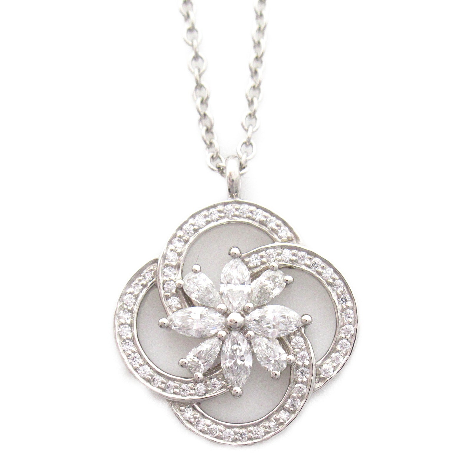 Tiffany TIFFANY&amp;CO Victoria Cluster Diamond Necklace Collar Jewelry Pt950 Platinum Diamond  Clearance