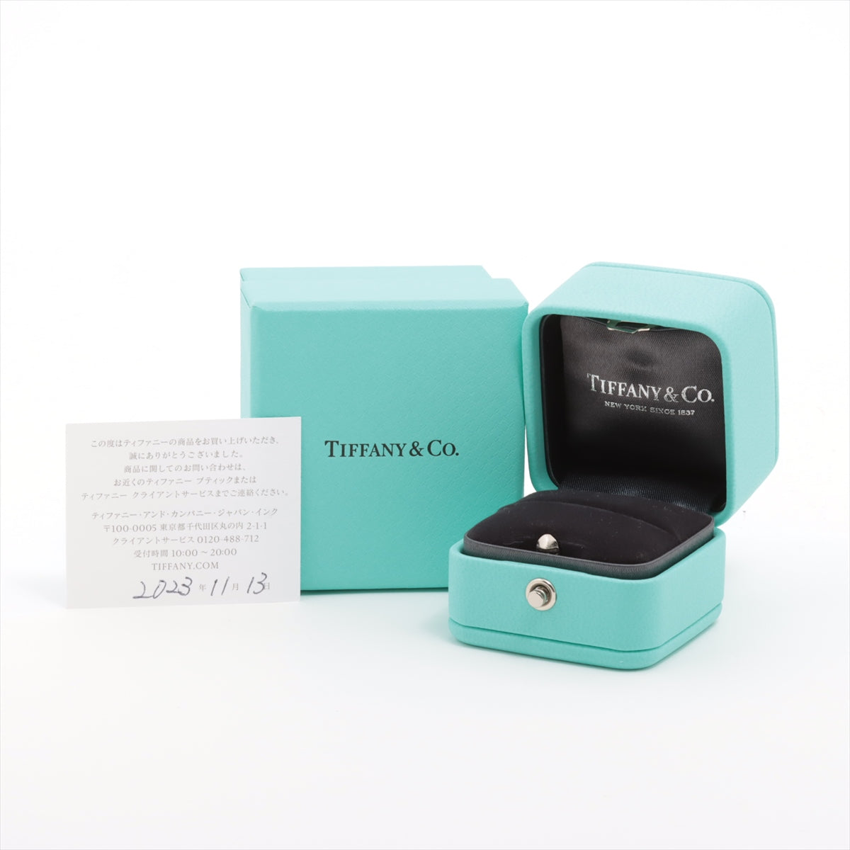 Tiffany Solitaire diamond ring Pt950 3.7g D0.23 EVA