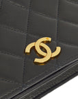 Chanel 1996-1997 Lambskin Pushlock Mini Full Flap Bag