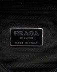 Prada Triangle Logo  Bag Handbag B7352 Black Nylon  Prada