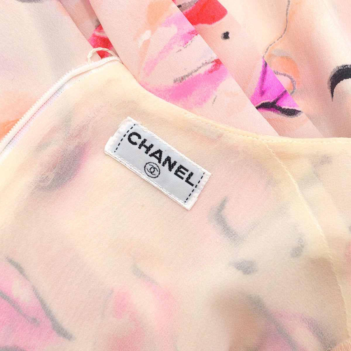 Chanel 1995 Coco sleeveless silk dress