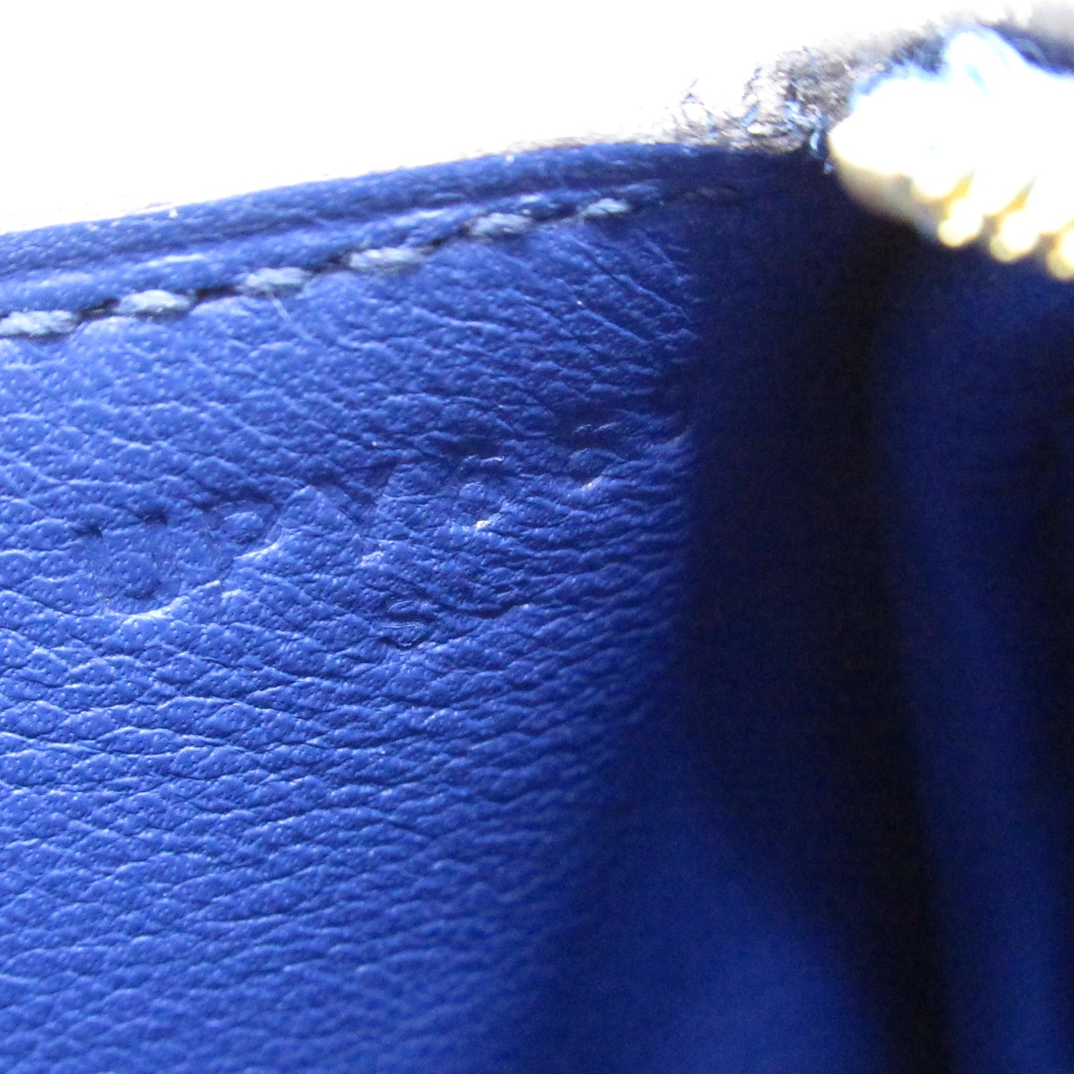 Hermes Lindemini Blue French Shoulder Bag Shoulder Bag Leather   Blue