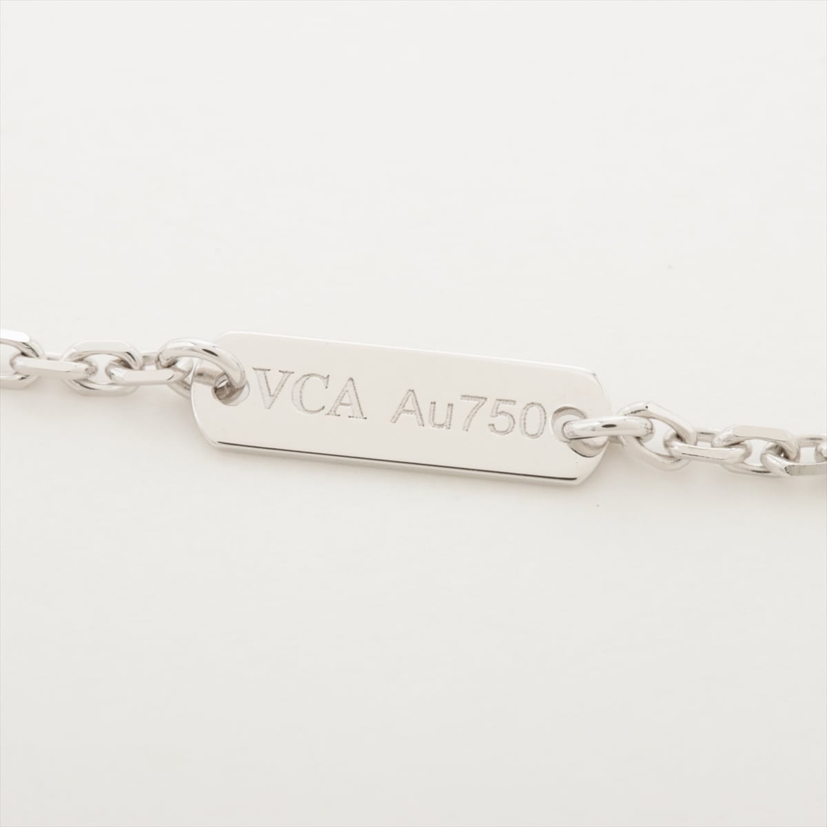 Van Cleef & Arpels Vintage Alhambra  Diamond Necklace 750 (WG) 7.1g Salad Green