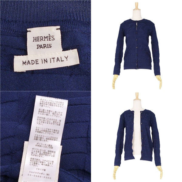 Hermes Cardigans Silk Button Cotton Tops  Made in Italy 36 (S equivalent) Naïve