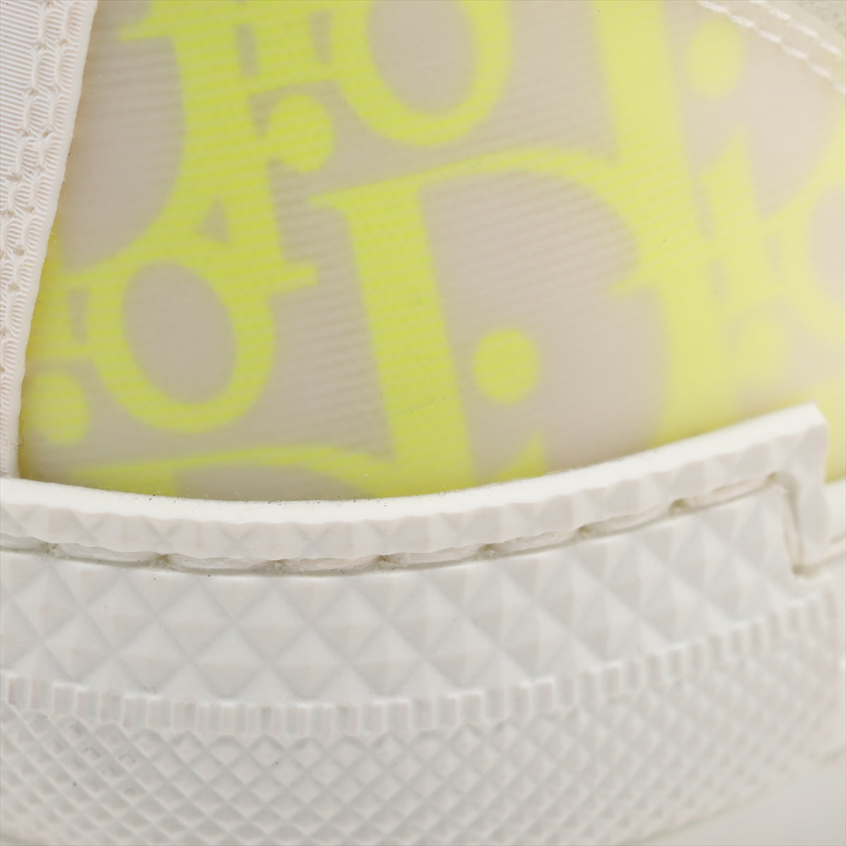 Dior B23 Laver High-Cut Sneaker 41 Men White x Yellow 21ENV Obrick