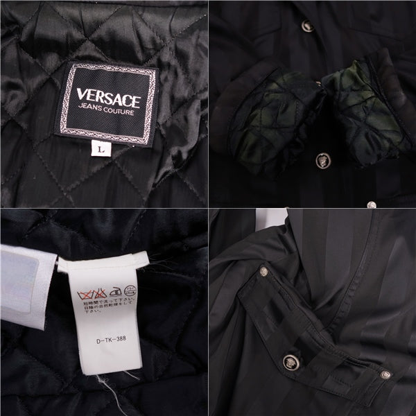 Vint VERSACE JEANS COUTURE  Shirt Suit Strip Medu Button Jacket Shirt  Jacket L Shirt: 26/40 Black