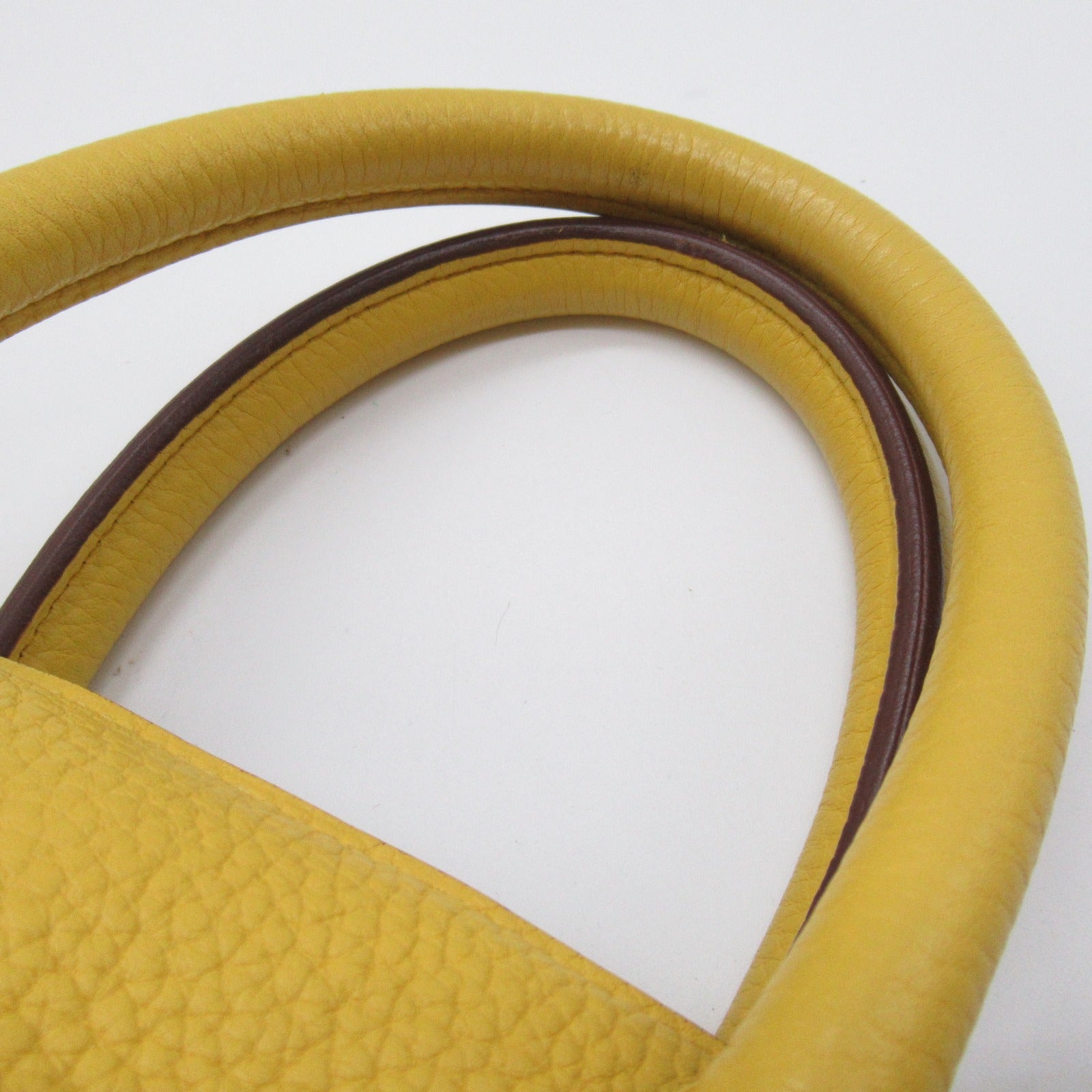 Hermes Hermes Pull Sands 35 Handbag Handbag Leather Triumphant  Yellow