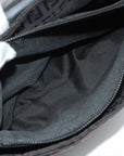 Fendi Zuo Canvas x Leather Shoulder Bag Brown 8BR036
