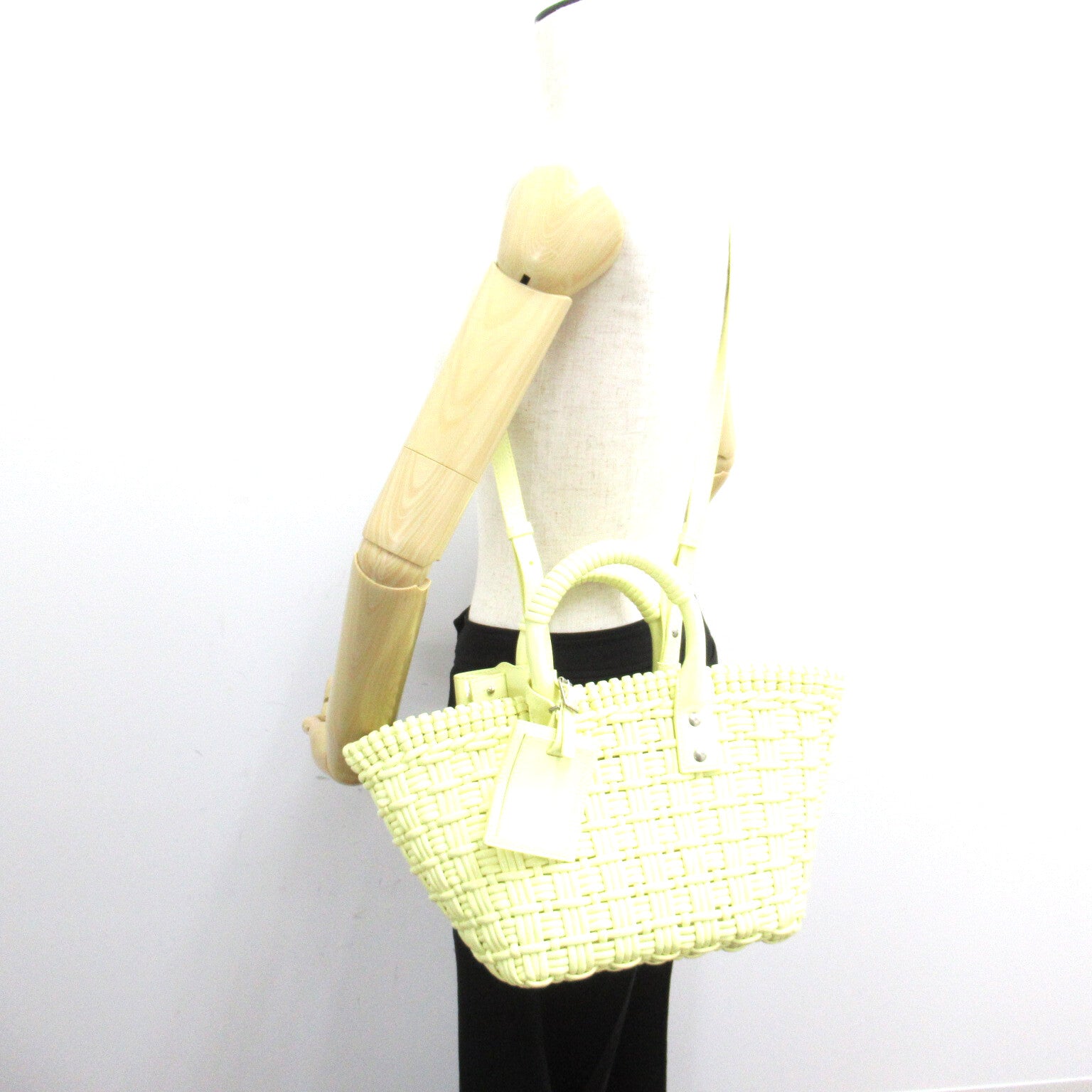 Balenciagaga BALENCIAGA XS 2w Shoulder Bag Polyurethane  Yellow System 371342