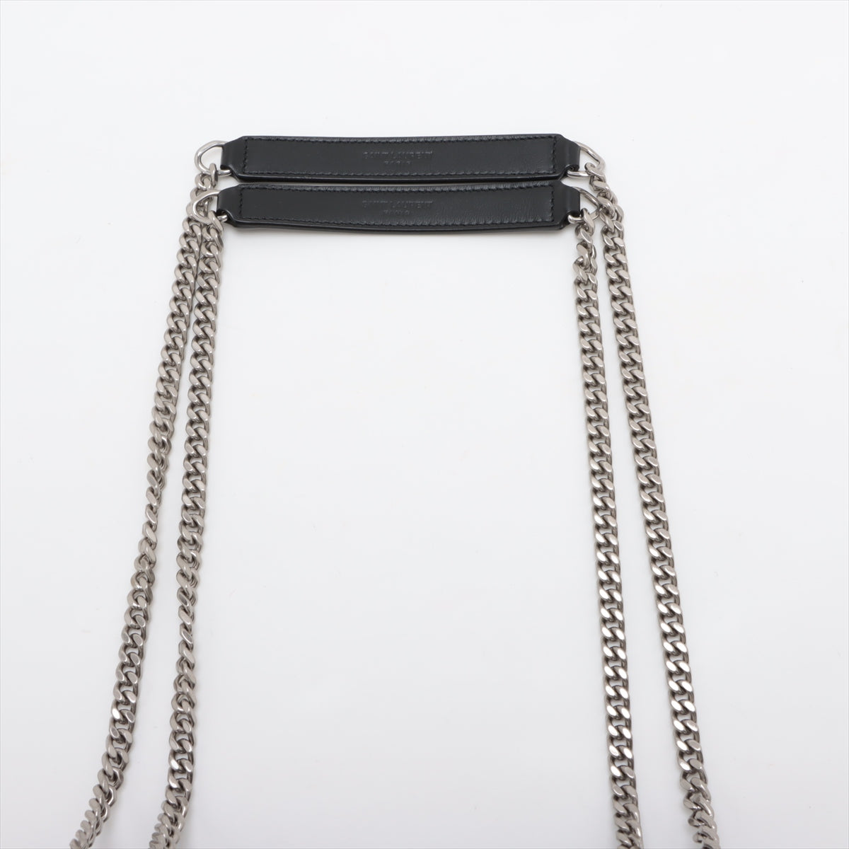 Saint Laurent  Rule Leather Chain Shoulder Bag Black 494699