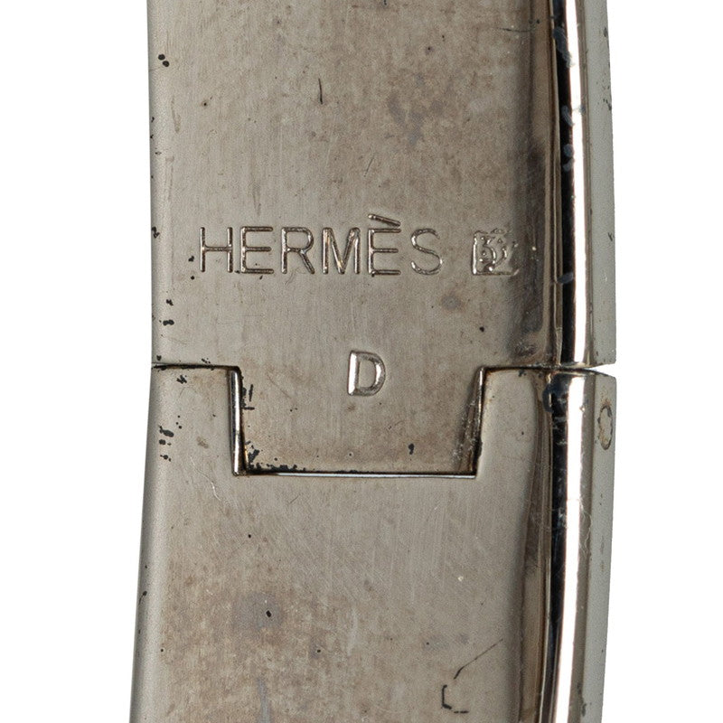 Hermes click crack H PM Bangle silver pink metal ladies hermes